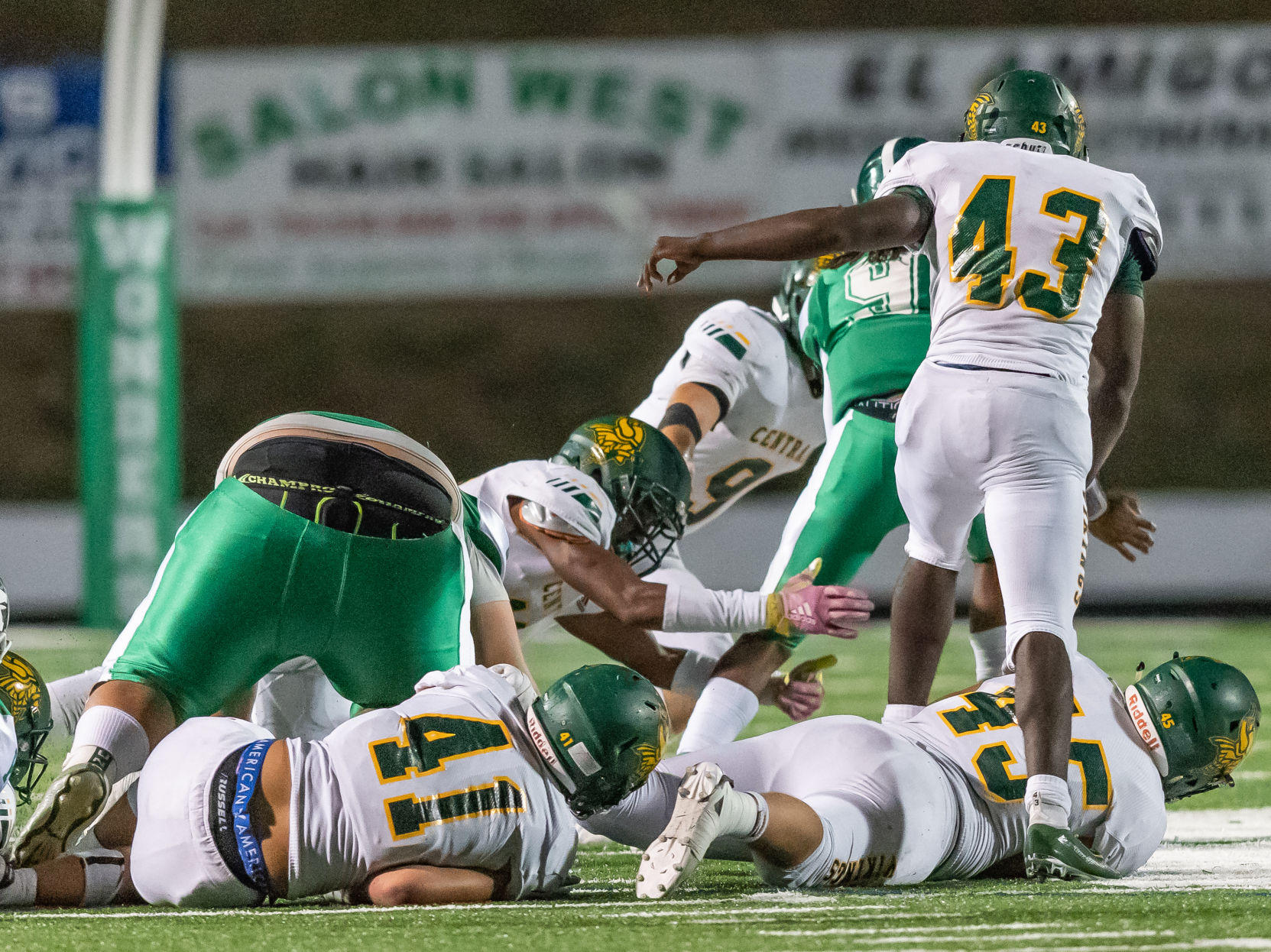 Friday night high school football action